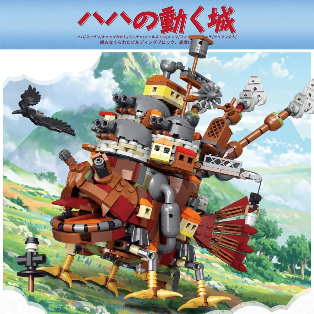 1200 pcs Ideas Japan Anime Howl s Moving Castle Building Blocks City House Small Particles Assembling - Howl’s Moving Castle Store