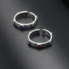 A Set Anime Howl s Moving Castle Cosplay Ring Howl and Sophie Adjustable Red Blue Crystal 2 - Howl’s Moving Castle Store