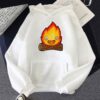 Anime Howl s Moving Castle Hoodies Cute Calcifer Hanging on Wood Winter Women Hoodie Spring Autumn 3 - Howl’s Moving Castle Store