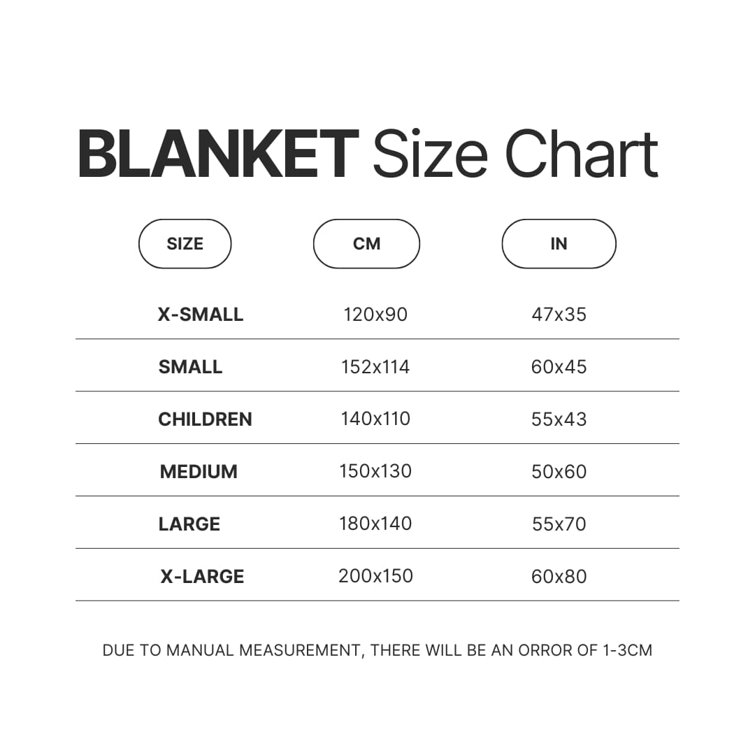 Blanket Size Chart - Howl’s Moving Castle Store