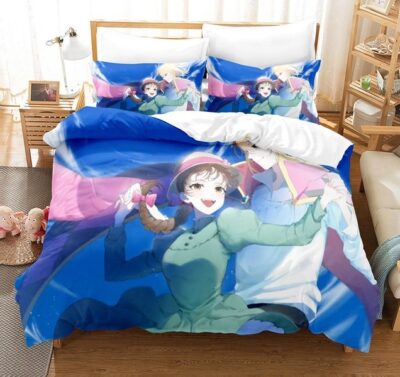 Cartoon Movie Howl s Moving Castle Bedding Set Anime Duvet Cover Pillowcase Kids Bed Set Twin.jpg 640x640 2 - Howl’s Moving Castle Store