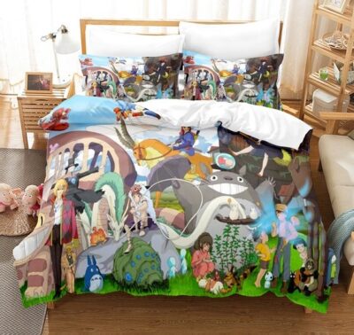 Cartoon Movie Howl s Moving Castle Bedding Set Anime Duvet Cover Pillowcase Kids Bed Set Twin.jpg 640x640 5 - Howl’s Moving Castle Store