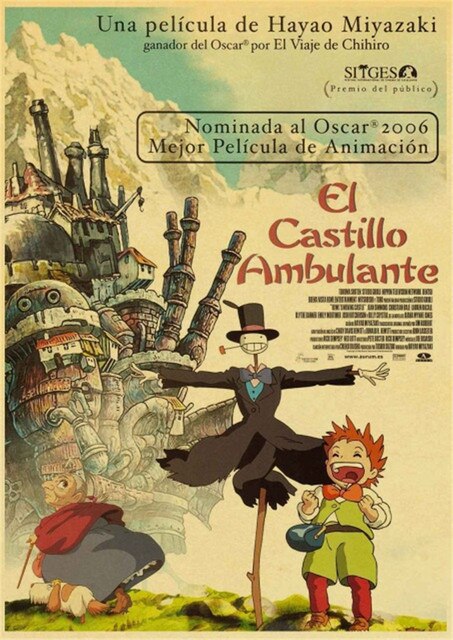 Howl s Moving Castle Hayao Miyazaki Cartoon Movie High Quality Vintage Poster Canvas Prints Wall Decor.jpg 640x640 4 - Howl’s Moving Castle Store