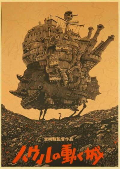Howl s Moving Castle Hayao Miyazaki Cartoon Movie High Quality Vintage Poster Canvas Prints Wall Decor.jpg 640x640 6 - Howl’s Moving Castle Store