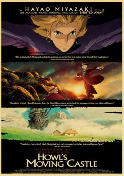 Howl s Moving Castle Hayao Miyazaki Cartoon Movie High Quality Vintage Poster Canvas Prints Wall Decor.jpg 640x640 8 - Howl’s Moving Castle Store