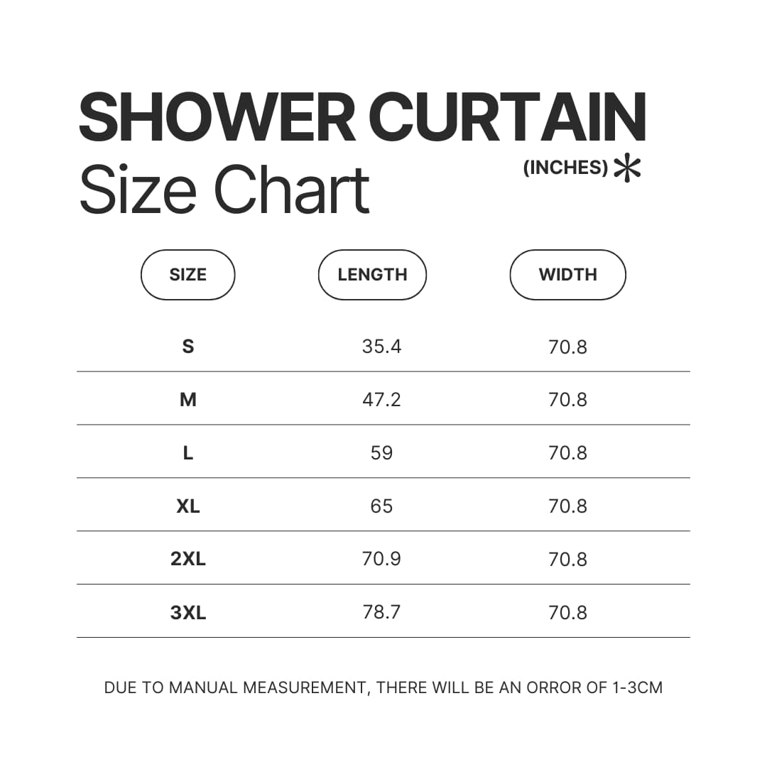 Shower Curtain Size Chart - Howl’s Moving Castle Store