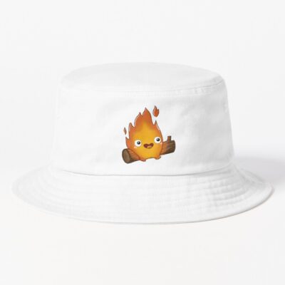 Illustrated Kawaii Calcifer Bucket Hat Official Howl’s Moving Castle Merch