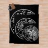 Howl'S Moving Castle - White Outline Throw Blanket Official Howl’s Moving Castle Merch