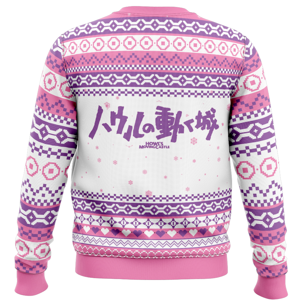 Howl and Sophie Howls Moving Castle Ugly Christmas Sweaters BACK mockup - Howl’s Moving Castle Store