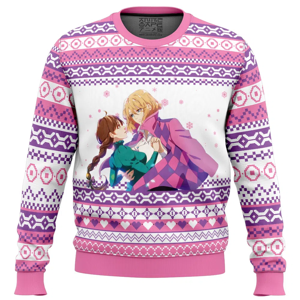 Howl and Sophie Howls Moving Castle Ugly Christmas Sweaters FRONT mockup - Howl’s Moving Castle Store